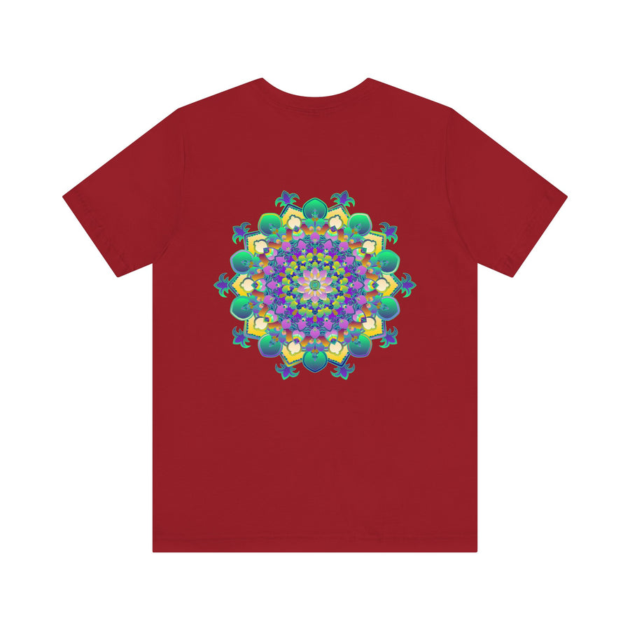Colorful mandala tee representing peace, harmony, and spiritual enlightenment