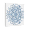 Beautiful handcrafted wall art featuring a mesmerizing mandala design in steel blue