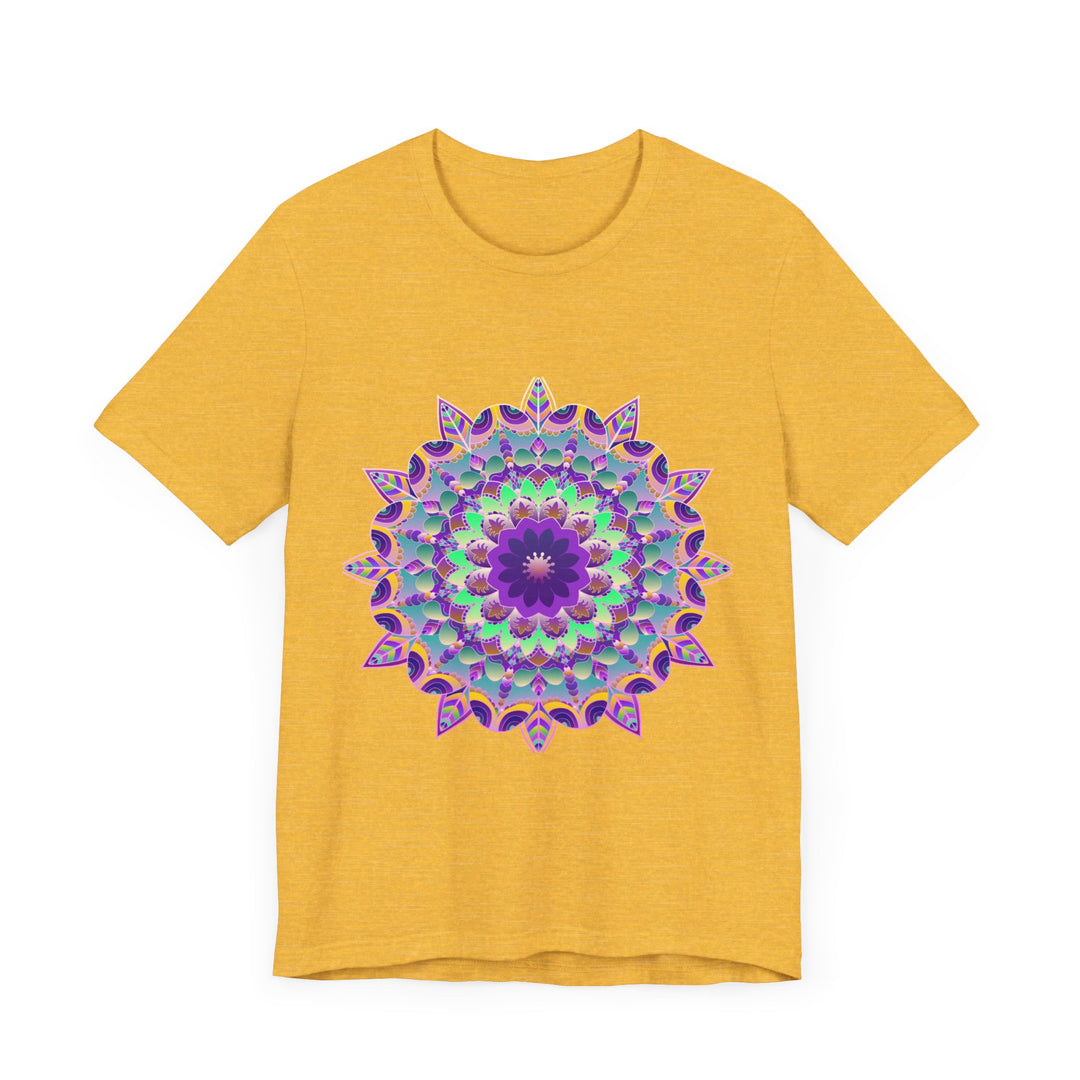 Vibrant and eye-catching Psychedelic Purple Mandala T-Shirt with intricate design