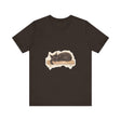 Adorable black cat watercolor painting on a t-shirt, perfect for cat lovers and those who appreciate unique, artistic clothing