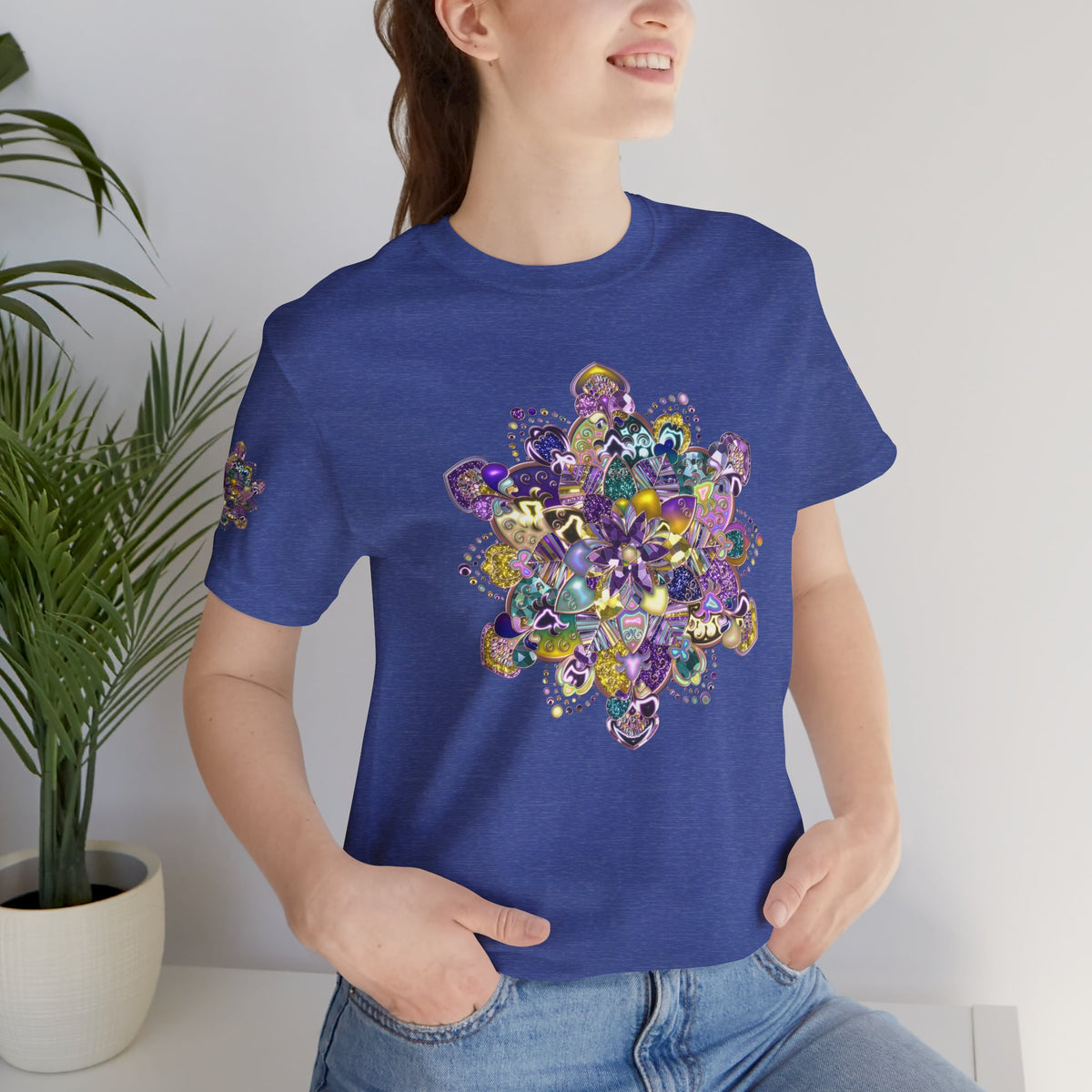 Unisex Floral Jewel Mandala T-Shirt