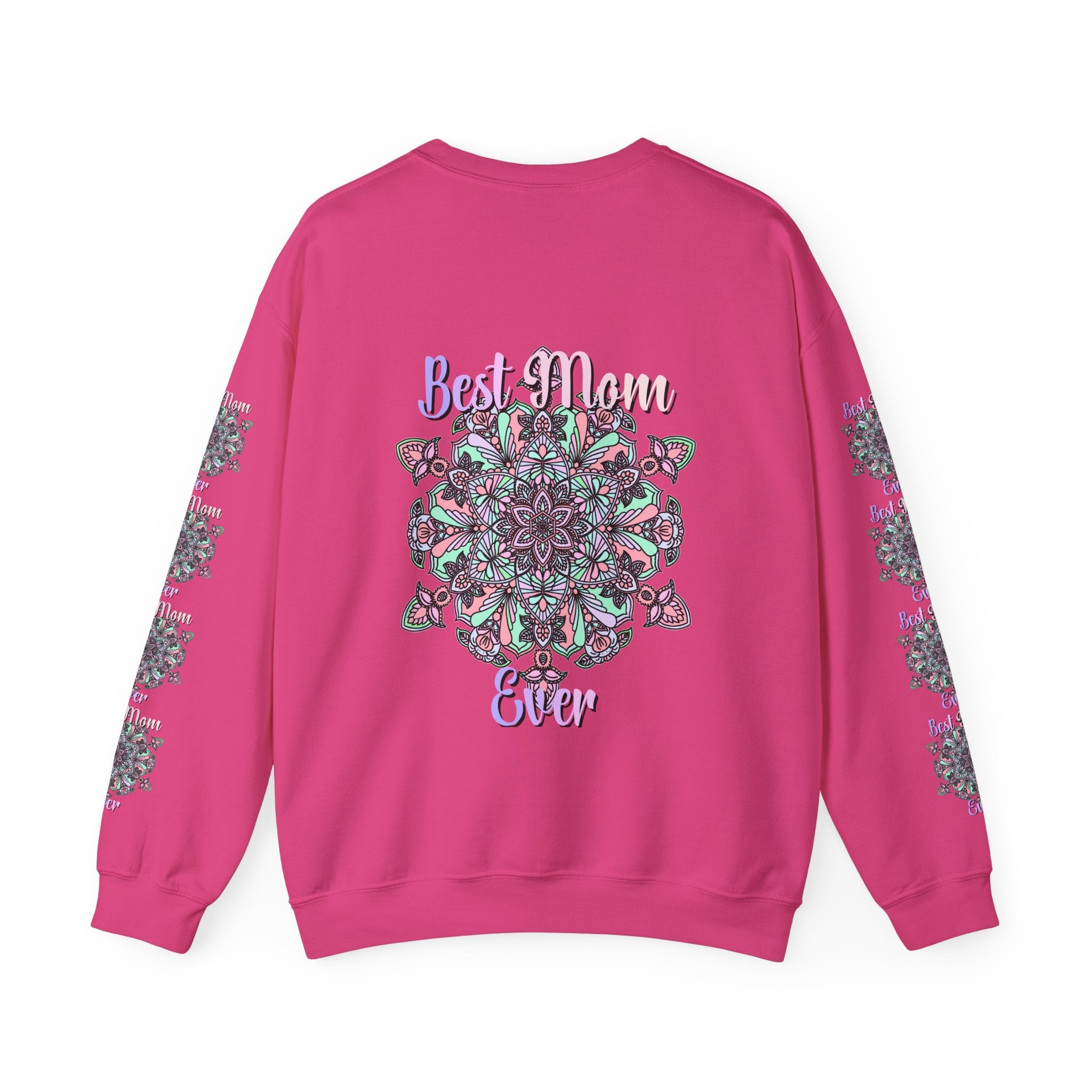 Sweatshirt mit Mandala-Design in Zartrosa und Lavendel für Mütter
