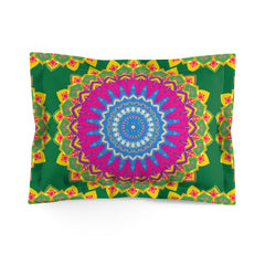 Mandala Burst Pillow Sham — Vibrant Boho Microfiber Pillowcase