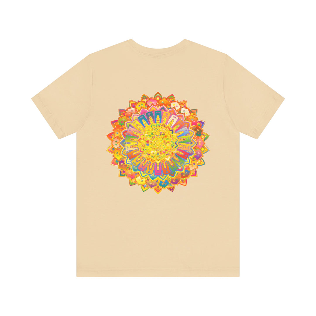 Vibrant Mandala Tee featuring intricate design for spiritual peace and harmony, perfect for yoga and meditation