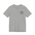 A colorful and intricately designed mandala tee representing spiritual peace and harmony