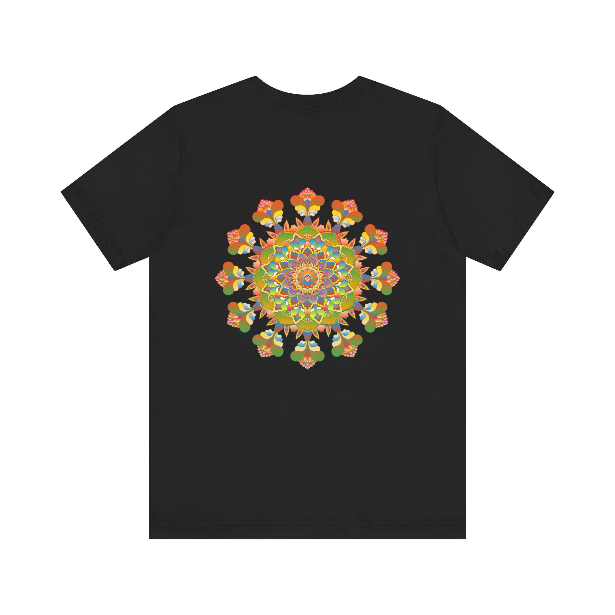 Black Mandala Peace & Harmony T-Shirt with intricate spiritual vibes