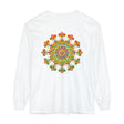 Beautiful vibrant mandala long sleeve t-shirt in colorful art design