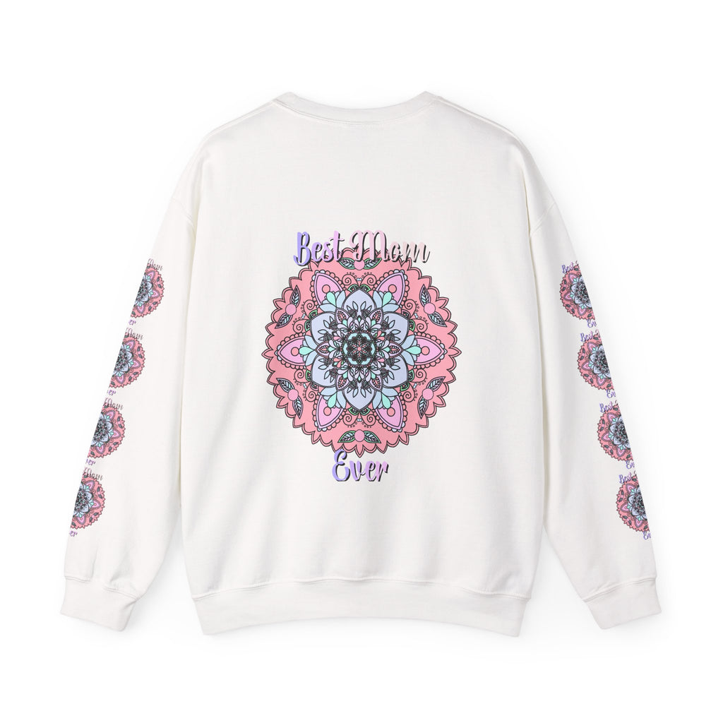 Felpa con stampa Mandala intricata "La mamma migliore di sempre"