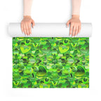Grüne Farbtöne Mandala Schaumstoff-Yogamatte