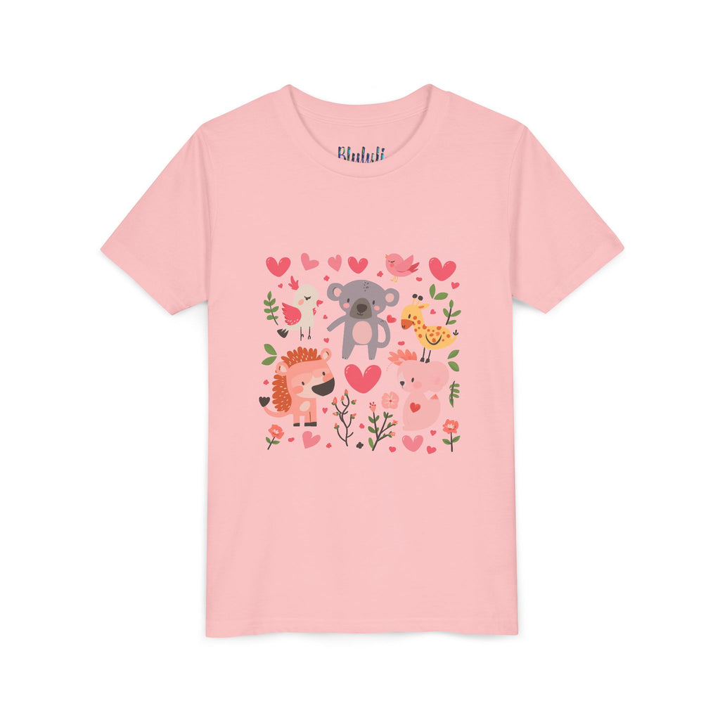 Entzückendes Animal Love Jugend T-Shirt, Süßes Kindershirt, Tier Grafik T-Shirt, Kindergeschenk, Geburtstags- oder Urlaubsoutfit 