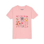 Entzückendes Animal Love Jugend T-Shirt, Süßes Kindershirt, Tier Grafik T-Shirt, Kindergeschenk, Geburtstags- oder Urlaubsoutfit 