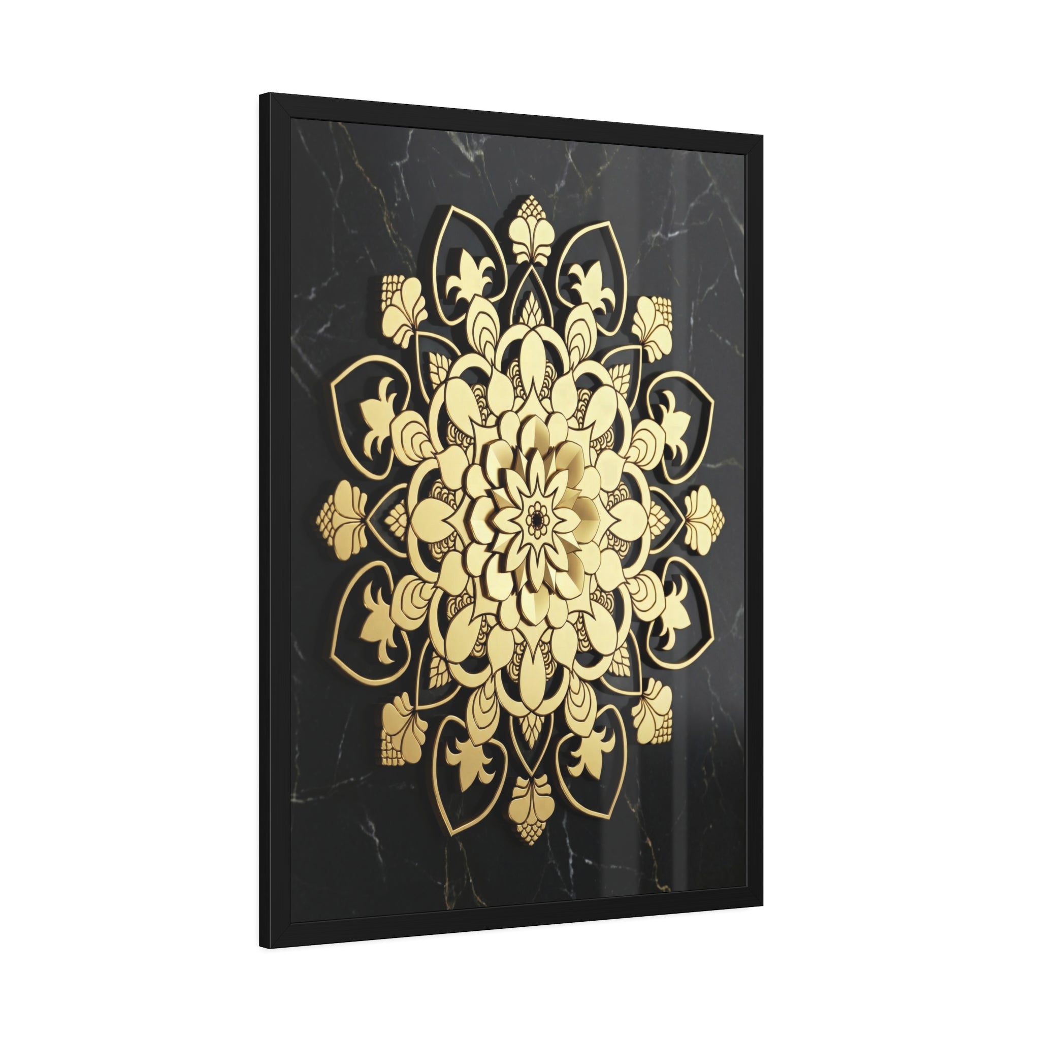 Die Vision des Alchemisten – Gerahmtes Poster aus schwarzem Marmor