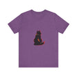 Black Cat Mystery T-Shirt - Shadowy Elegance: A black t-shirt with a mysterious and elegant black cat design