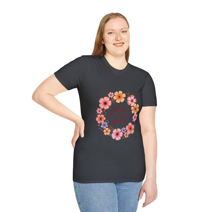 Beautiful floral mandala quote t-shirt with intricate design and inspiring message for fashion lovers and spiritual seekers