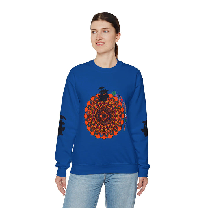 Unisex Heavy Blend™ Crewneck Sweatshirt featuring adorable Halloween-themed design with cute ghosts, perfect for spooky season festivities and cozy fall fashion