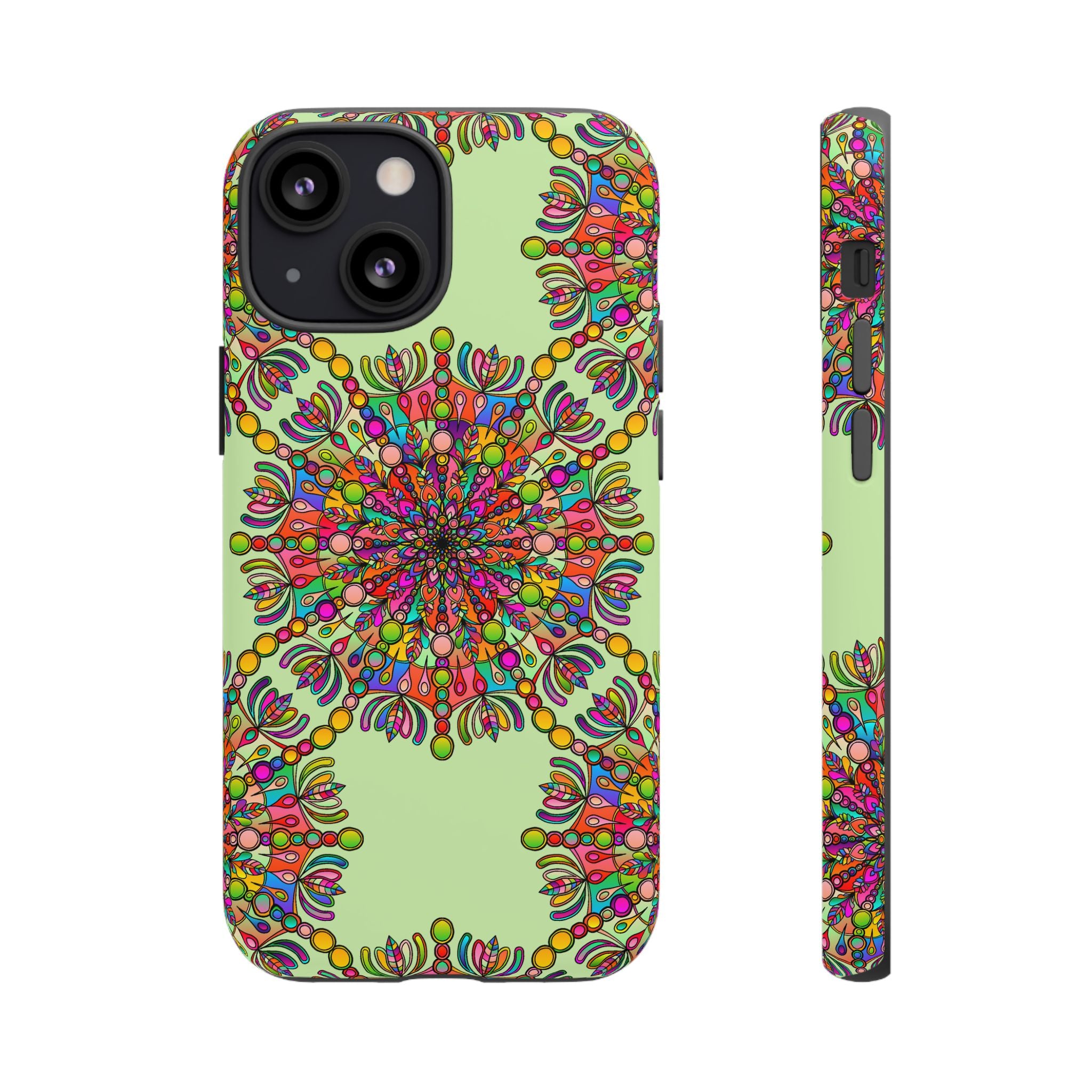 Custodia per telefono con mandala intricata in colori vivaci per uno stile unico