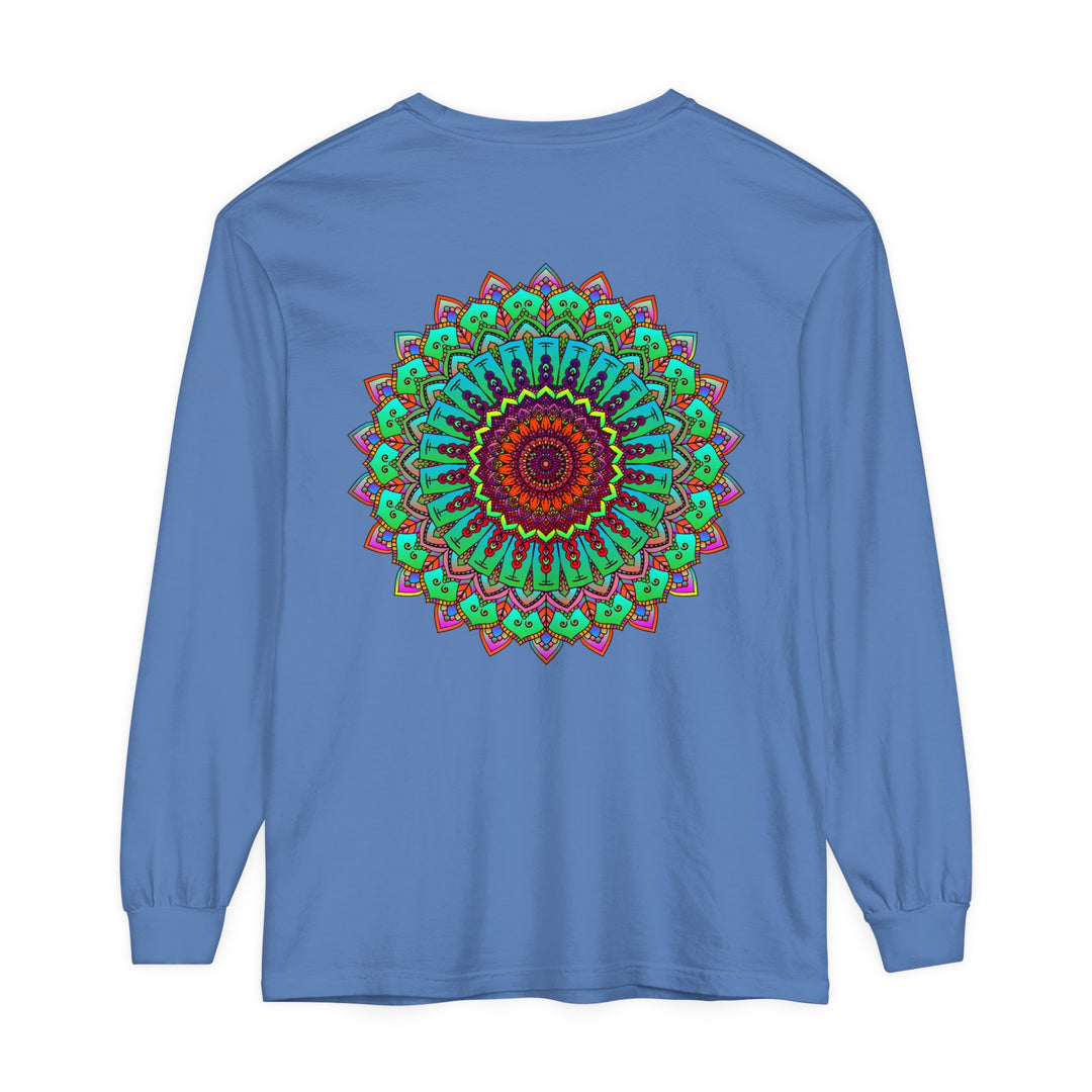 Vibrant Mandala Long Sleeve T-Shirt - Spiritual Art 33