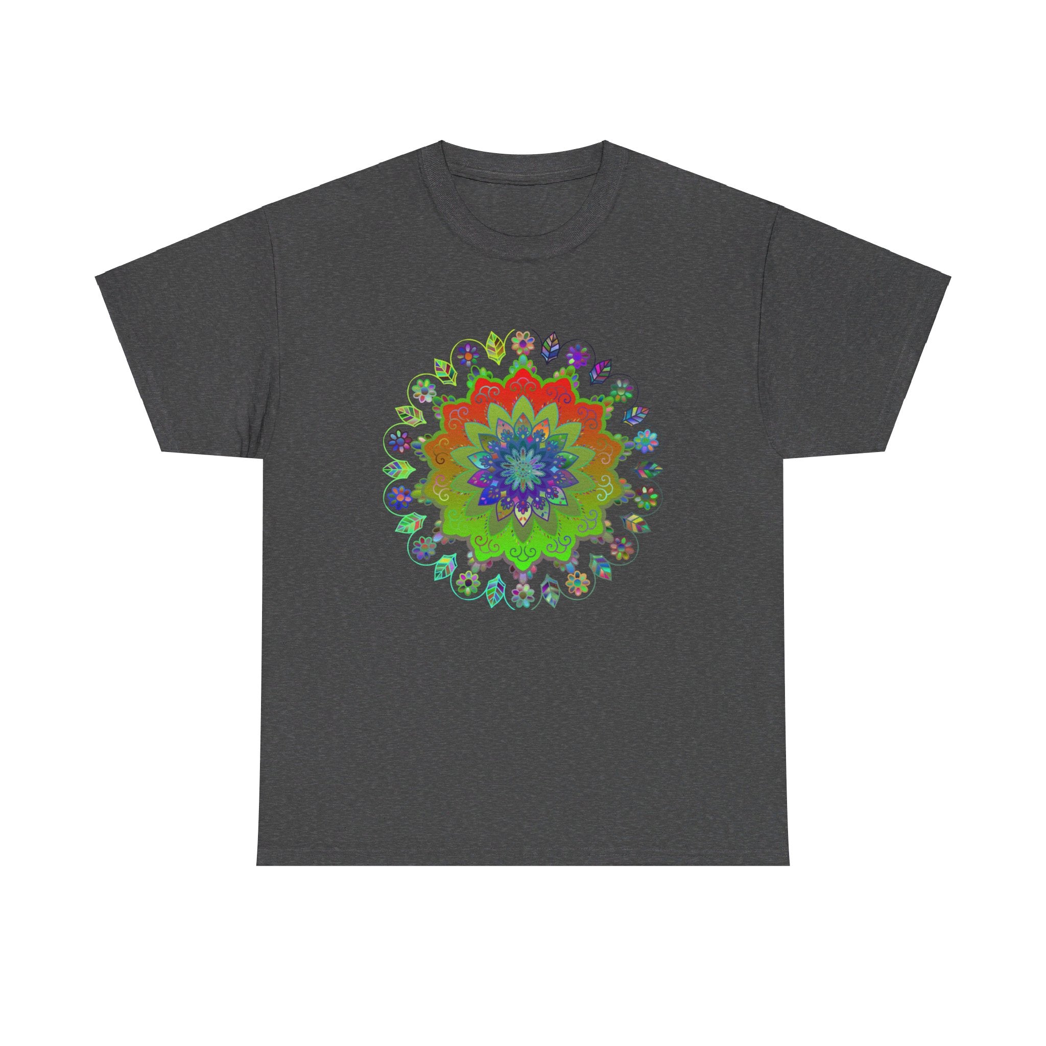 Unisex mandala art tee made of 100% cotton with yoga and mindfulness design