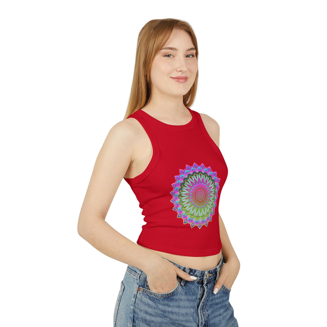 Vibrant Mandala Racerback Tank Top designed to make a statement