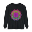 Vibrant Mandala Unisex Long Sleeve T-Shirt Available in Multiple Sizes and Colors