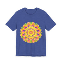 Vibrant Mandala Tee featuring a colorful and intricate spiritual art design