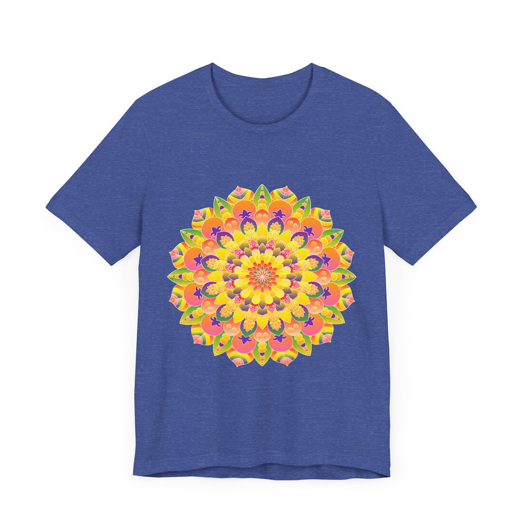 Vibrant Mandala Tee featuring a colorful and intricate spiritual art design