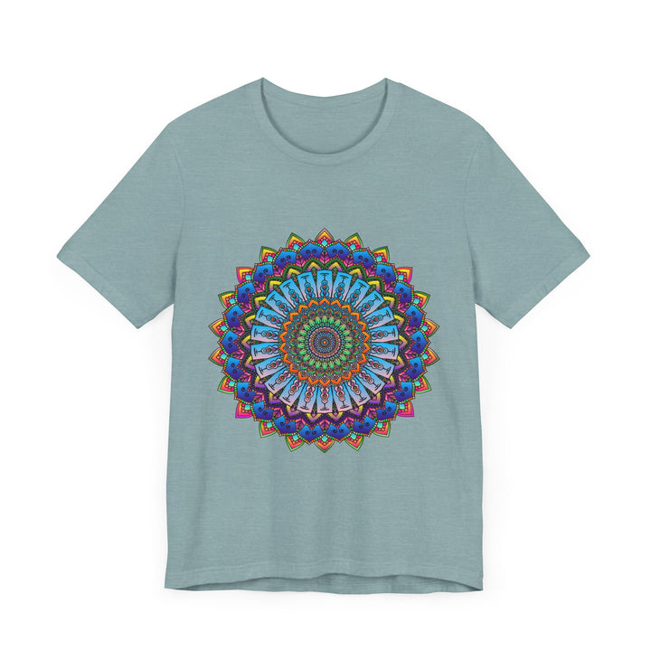 Vibrant Mandala Tee featuring a colorful and intricate design on a soft, comfortable fabric, perfect for adding a pop of color to your wardrobe