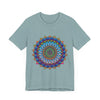 Vibrant Mandala Tee featuring a colorful and intricate design on a soft, comfortable fabric, perfect for adding a pop of color to your wardrobe