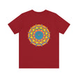 Colorful and intricate mandala design t-shirt representing peace and harmony