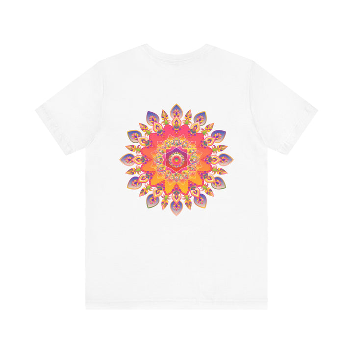 Vibrant Mandala Tee featuring intricate spiritual design for peace and harmony