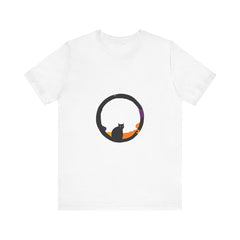 Black Cat Mystery Moon T-Shirt featuring a spooky and stylish design