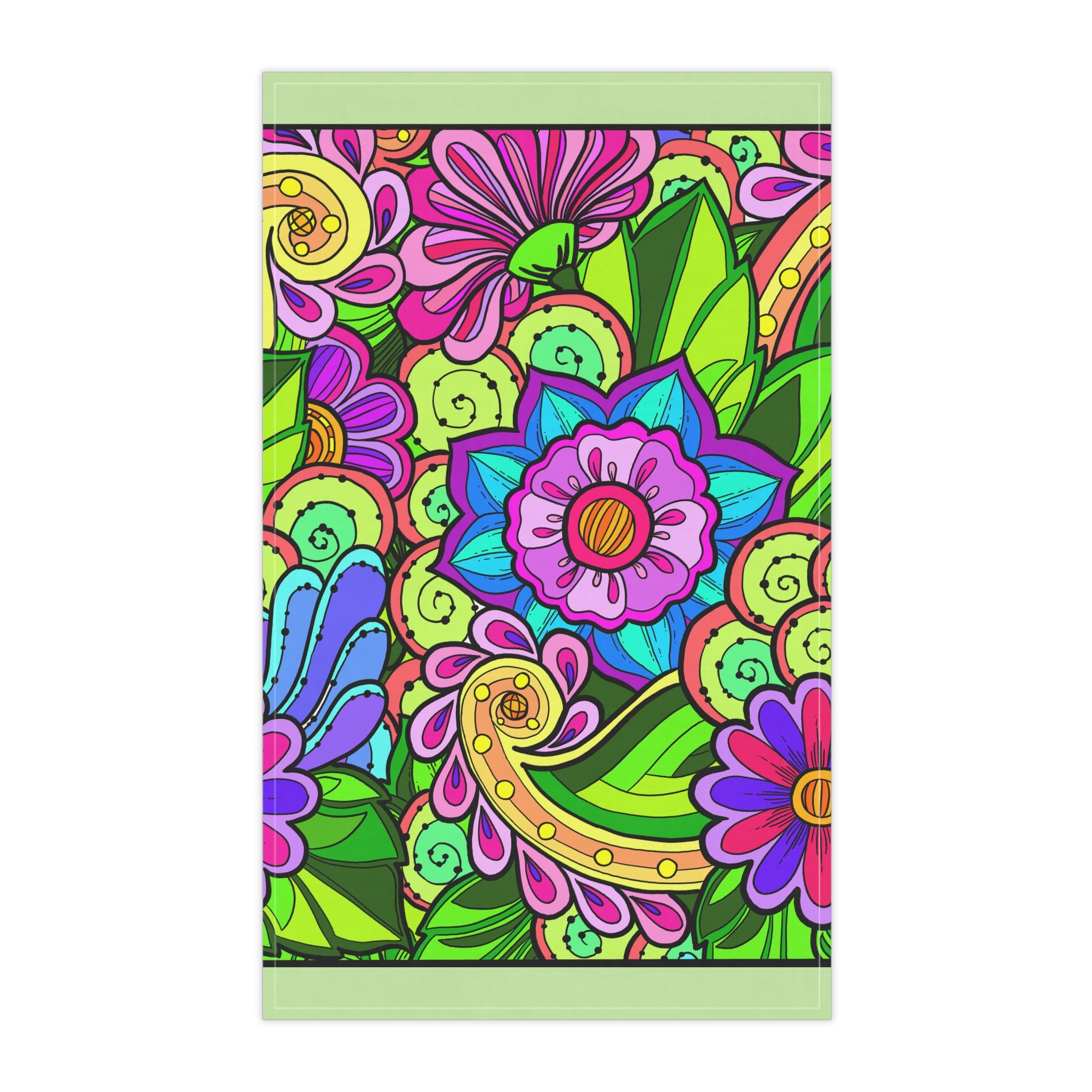 Colorful Floral Cotton Tea Towels - Vibrant Kitchen Decor for Spring Celebrations