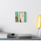 Sunlit Doorway Cat Canvas Wall Art
