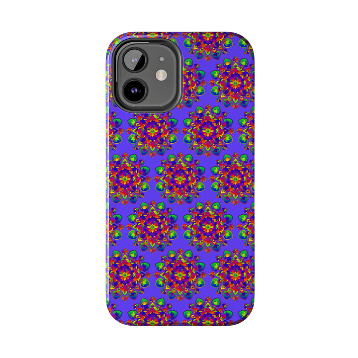 Tiled Hand Drawn Mandala Rainbow Phone Case - Standard alt text 48