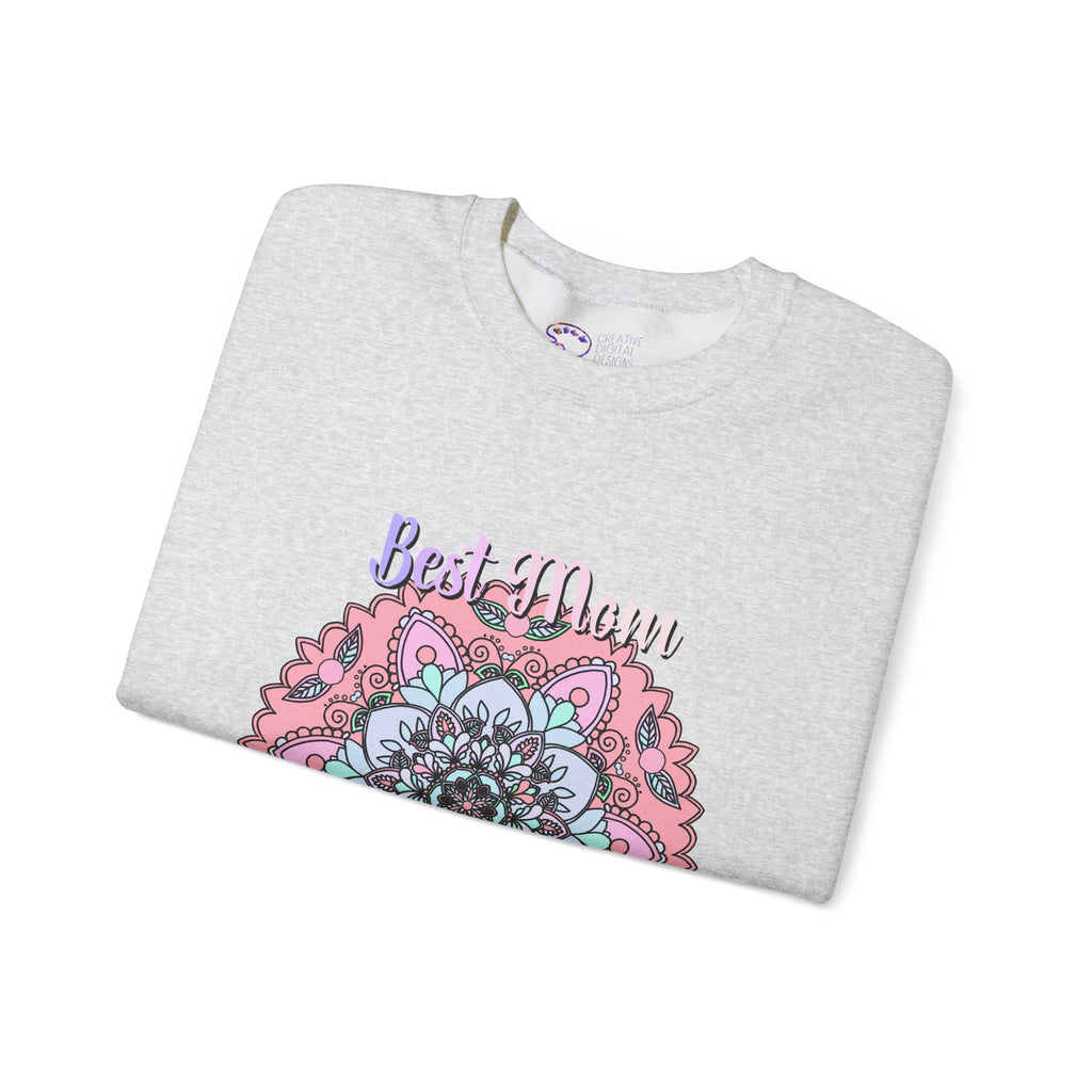 Felpa con stampa Mandala intricata "La mamma migliore di sempre"