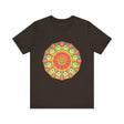Vibrant Mandala Tee showcasing a colorful and intricate design with intricate patterns and bold, eye-catching colors