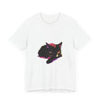 Black Cat Mystery - Colorful Sleep T-Shirt featuring a vibrant, eye-catching design perfect for a comfortable and stylish night's rest