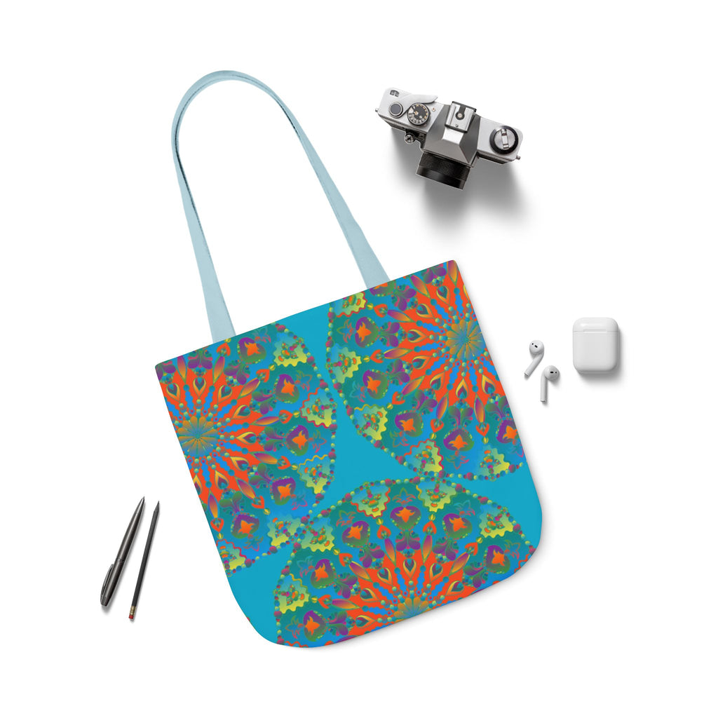 Canvas Tote Bag in Bright Tropical Colors for Summer Fun