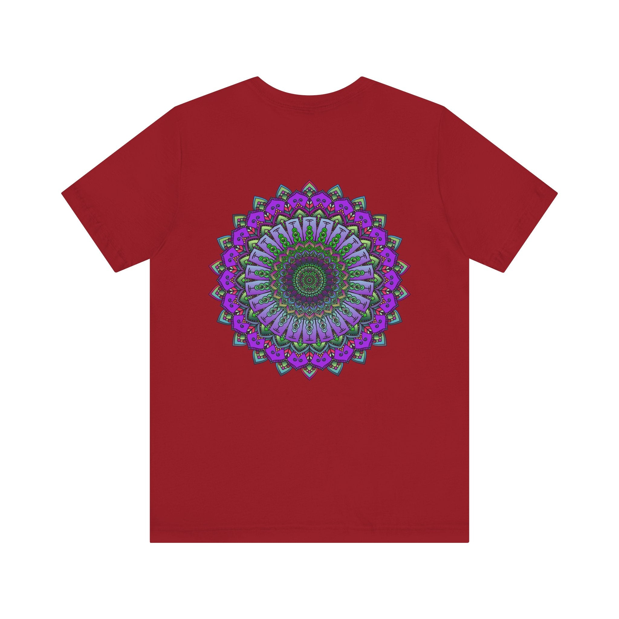 A beautifully designed mandala tee with intricate patterns symbolizing spiritual peace and harmony for a peaceful and balanced lifestyle