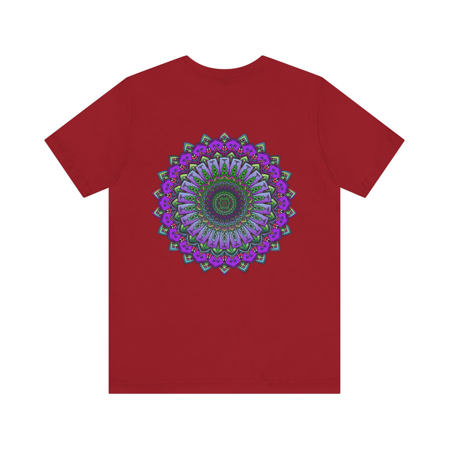 A beautifully designed mandala tee with intricate patterns symbolizing spiritual peace and harmony for a peaceful and balanced lifestyle