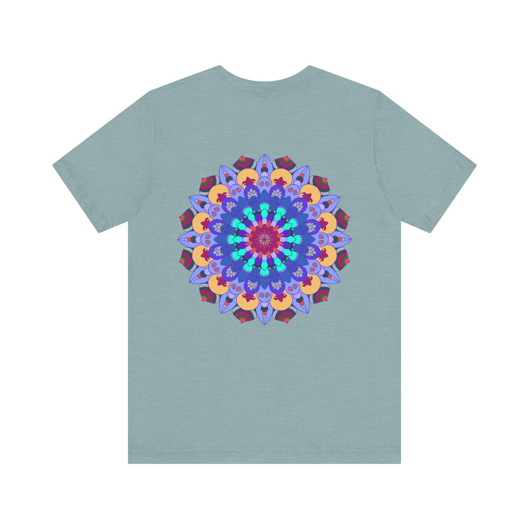 Beautiful and colorful Mandala Peace & Harmony T-Shirt featuring spiritual art and symbols