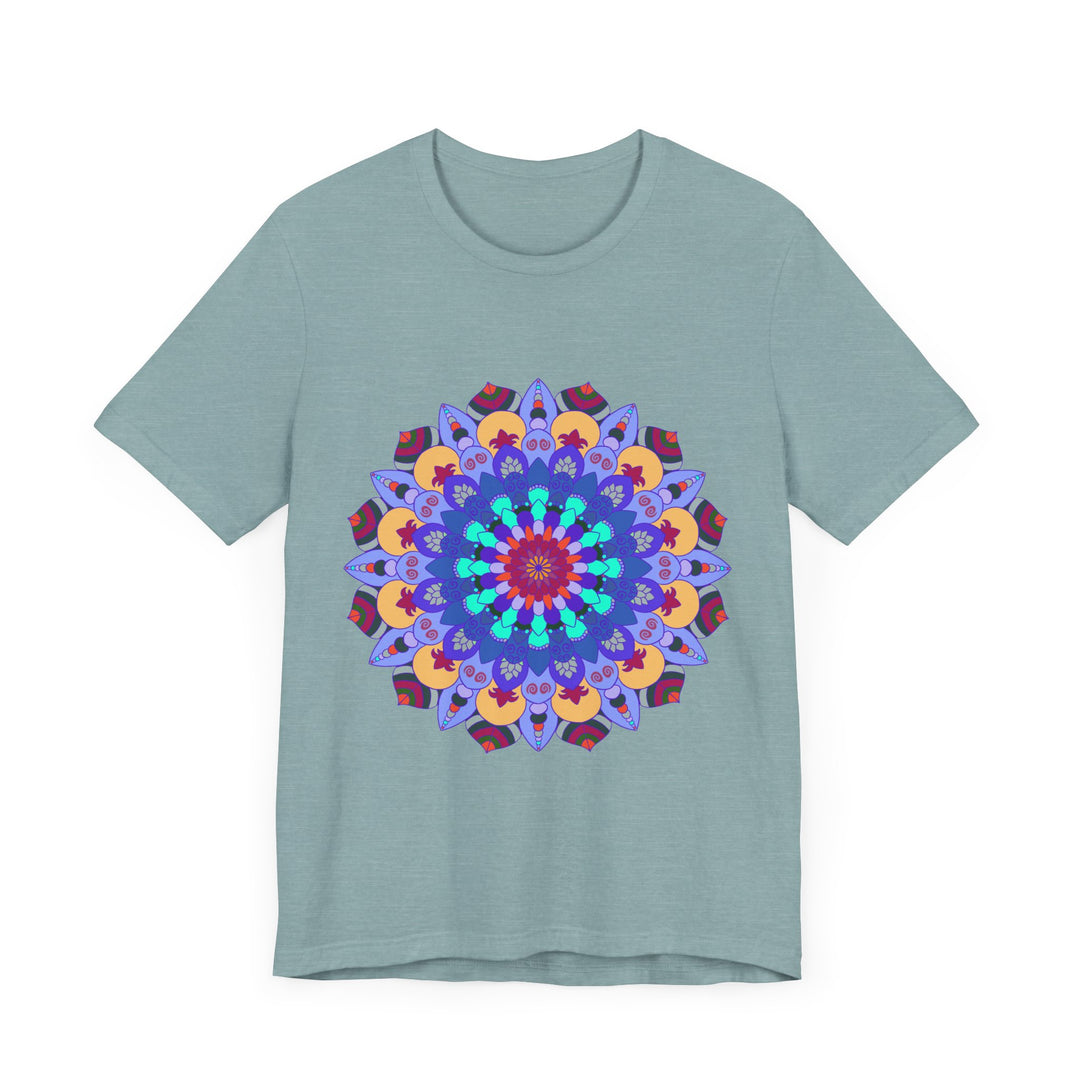 Vibrant Mandala Tee featuring colorful spiritual art in various hues and intricate designs, perfect for those seeking a stylish and meaningful wardrobe addition