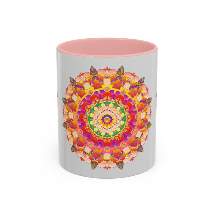 Colorful and peaceful mandala art ceramic mug