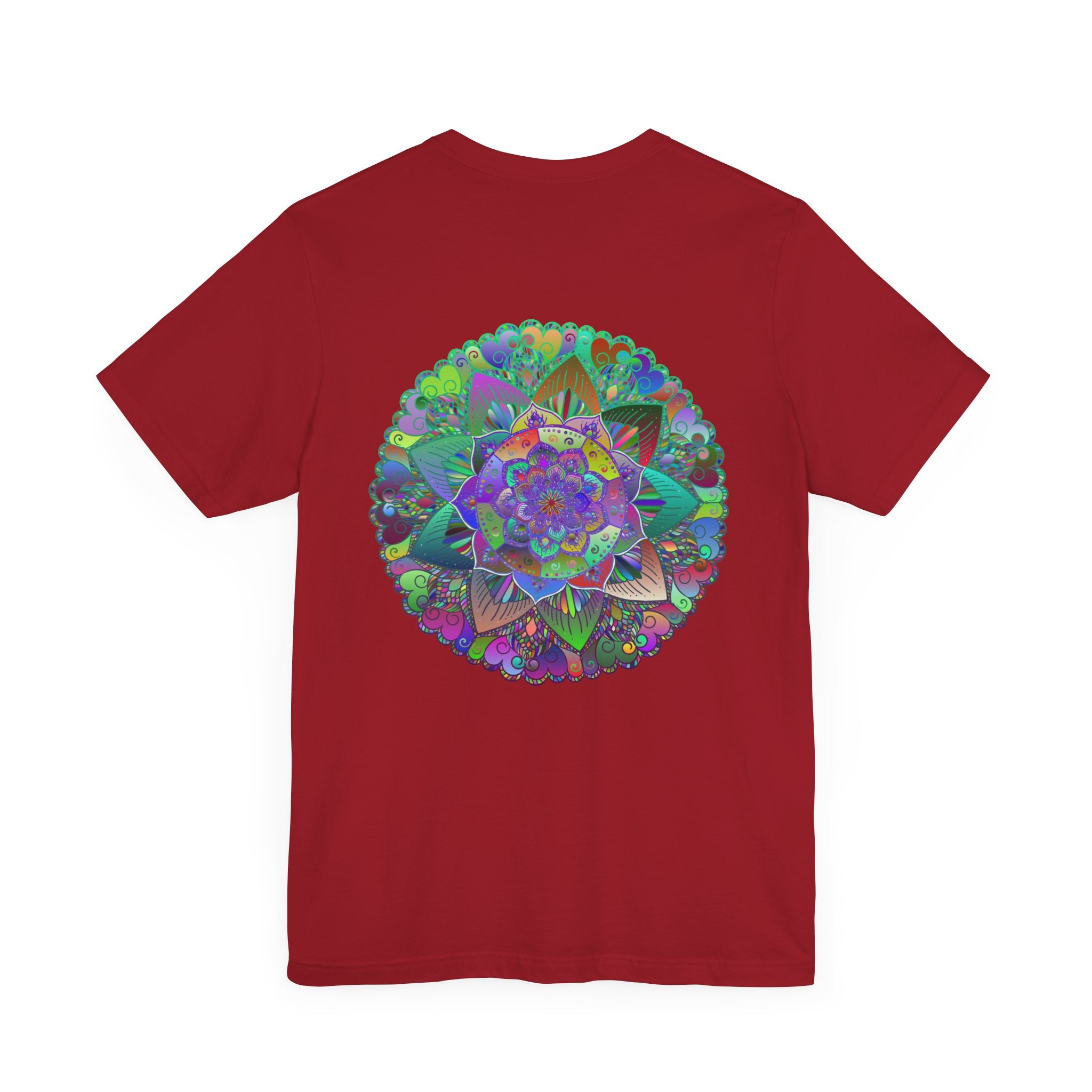 Vibrant Mandala T-Shirt featuring intricate spiritual design for peace & harmony