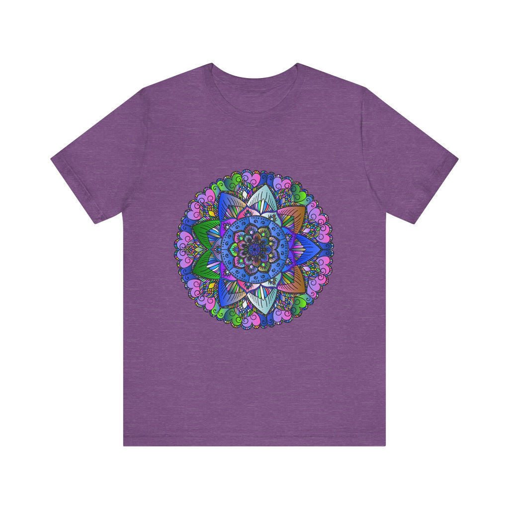 Vibrant and intricate mandala art design on a high-quality t-shirt