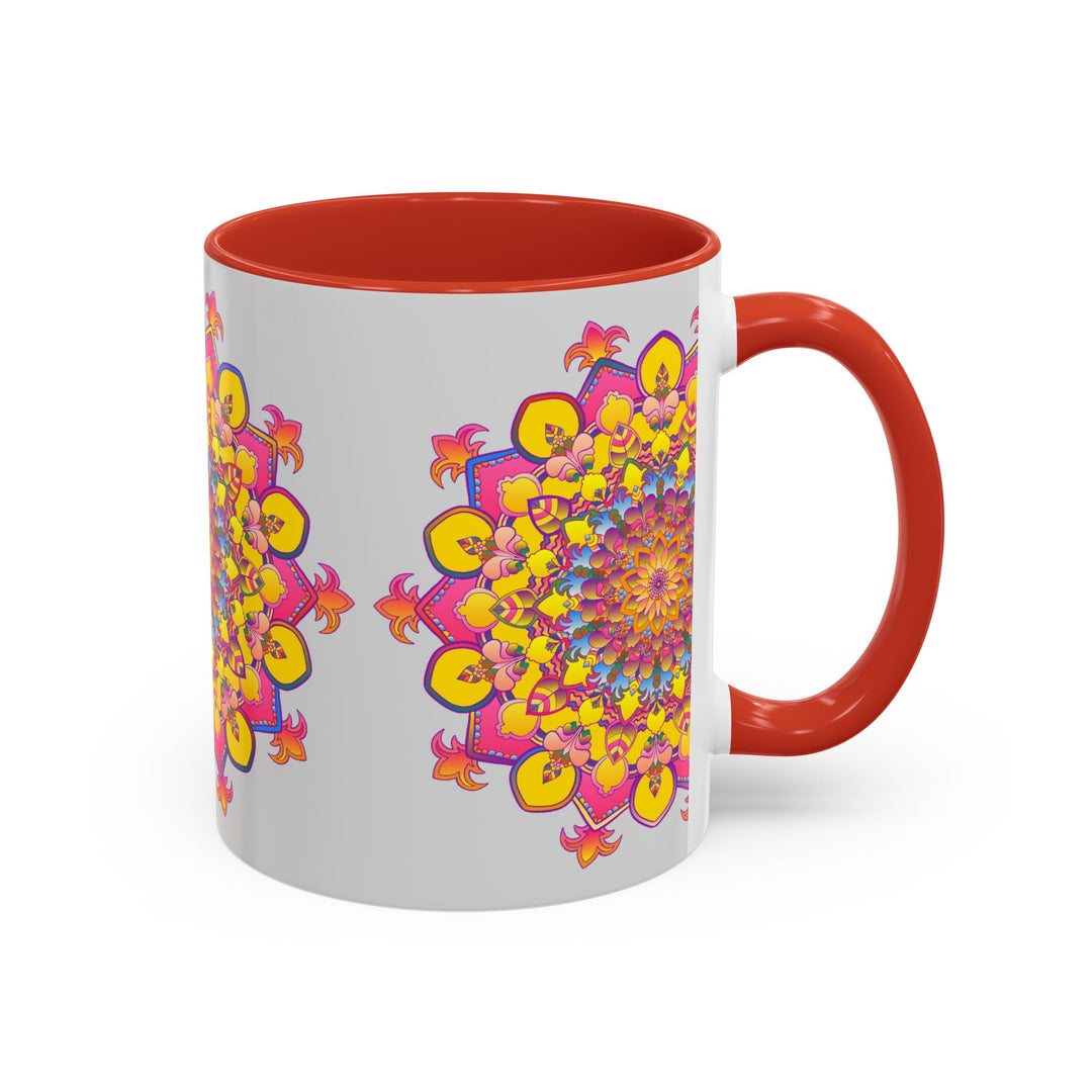 Colorful Mandala Art Mug for Meditation and Relaxation, Unique and Vibrant Design