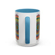 Handcrafted ceramic mug featuring a vibrant mandala design, perfect for spiritual and colorful art enthusiasts