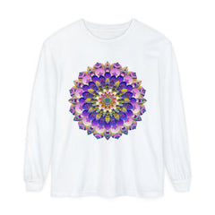 Colorful Mandala Long Sleeve T-Shirt - Psychedelic Art image 1
