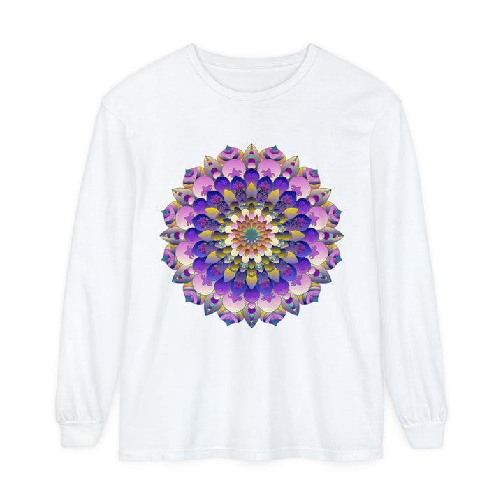 Colorful Mandala Long Sleeve T-Shirt - Psychedelic Art image 1