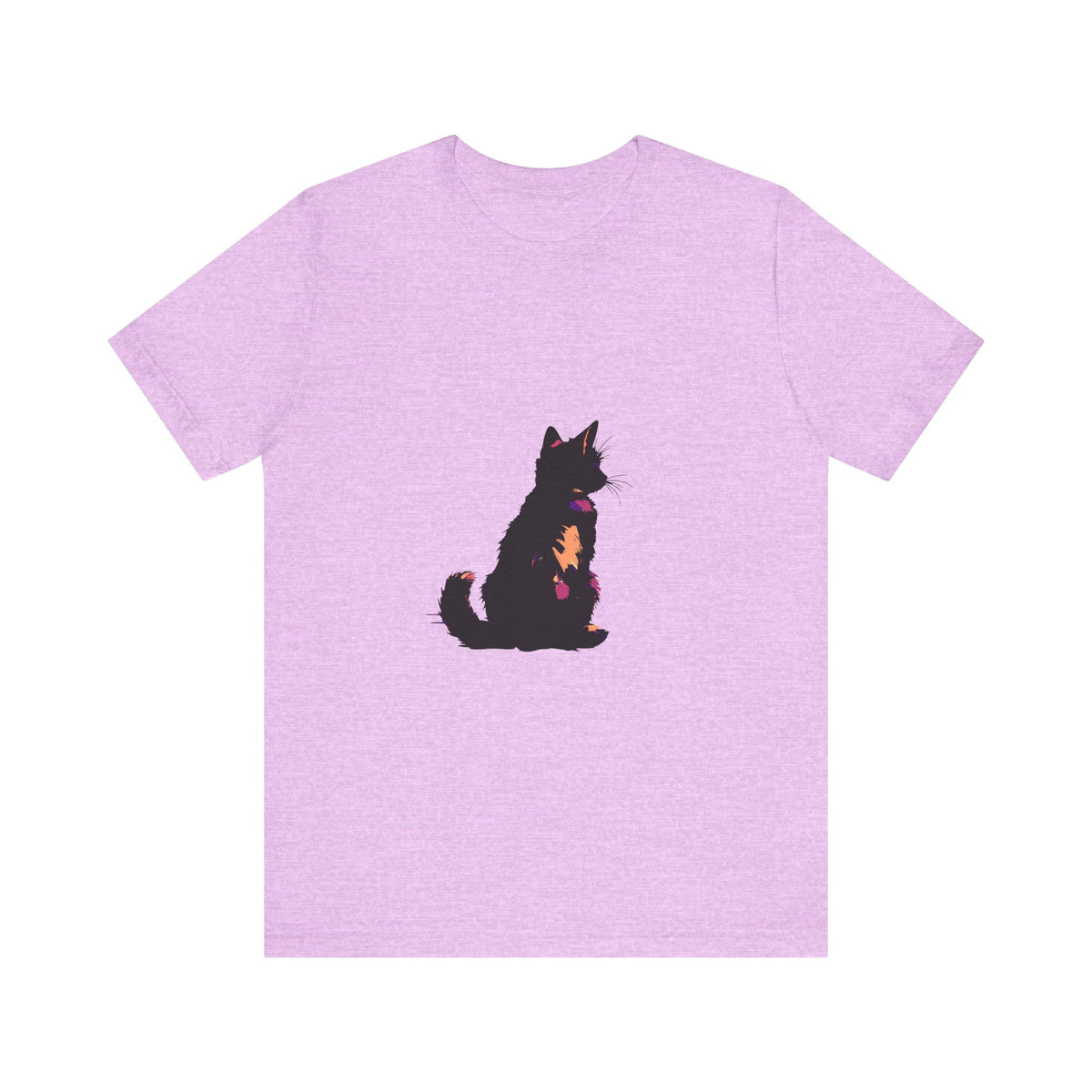 Black Cat Mystery Abstract T-Shirt with a striking and enigmatic design, perfect for the stylish and mysterious fashion lover